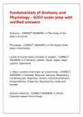 Fundamentals of Anatomy and Physiology - D203 exam prep with verified answers