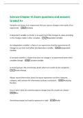 Science-Chapter &num;1 Exam questions and answers&NewLine;Graded A&plus;&NewLine;
