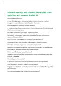 Scientific method and scientific literacy lab Exam&NewLine;questions and answers Graded A&plus;