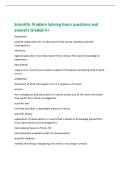 Scientific Problem Solving Exam questions and&NewLine;answers Graded A&plus;