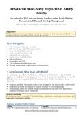 NURS N201 Advanced Med-Surg High-Yield Study Guide Fall 2025&sol;2026 West Coast University