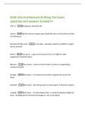 Skills USA Architectural Drafting Test Exam&NewLine;questions and answers Graded A&plus;