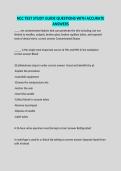 NCC TEST STUDY GUIDE QUESTIONS WITH ACCURATE ANSWERS
