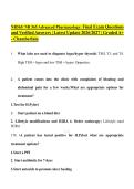 NR565&sol; NR 565 Advanced Pharmacology&colon; Final Exam Questions&NewLine;and Verified Answers &vert; Latest Update 2026&sol;2027 &vert; Graded A&plus;&NewLine;- Chamberlain