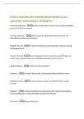 SKILLS USA HEALTH KNOWLEDGE BOWL Exam&NewLine;questions and answers Graded A&plus;