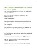 Skills USA health knowledge bowl Exam questions&NewLine;and answers Graded A&plus;