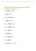 Skills USA Medical Terminology Exam questions&NewLine;and answers Graded A&plus;