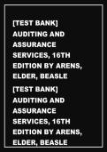 Test Bank&colon; Auditing and Assurance Services&comma; 16th Edition &lpar;Arens&comma; Elder&comma; Beasley&comma; Hogan&rpar;&NewLine;&NewLine;