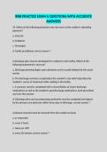 BNB PRACTICE EXAM A QUESTIONS WITH ACCURATE ANSWERS