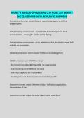 CHARITY SCHOOL OF NURSING CSN NURS 112 EXAM I-DJC QUESTIONS WITH ACCURATE ANSWERS