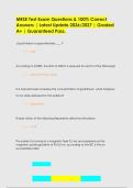 MRSE Test Exam Questions & 100&percnt; Correct&NewLine;Answers &vert; Latest Update 2026&sol;2027 &vert; Graded&NewLine;A&plus; &vert; Guaranteed Pass&period;
