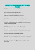 CERTIFICATION EXAM QUESTIONS WITH ACCURATE ANSWERS