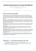 Exam Summary Interne Organisatie & Kwaliteitsbeleid &vert; VIVES &vert; 2025&sol;26