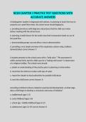 NCSN CHAPTER 3 PRACTICE TEST QUESTIONS WITH ACCURATE ANSWERS