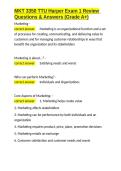 MKT 3350 TTU Harper Exam 1 Review Questions & Answers &lpar;Grade A&plus;&rpar;&period;docx&NewLine;&NewLine;