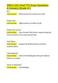ARCH 1311 Final TTU Exam Questions & Answers &lpar;Grade A&plus;&rpar;&period;docx&NewLine;&NewLine;