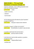 ISQS EXAM 1 - TTU Lay Exam Questions & Answers &lpar;Grade A&plus;&rpar;&period;docx&NewLine;&NewLine;