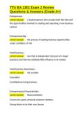TTU BA 1301 Exam 2 Review Questions & Answers &lpar;Grade A&plus;&rpar;&period;docx&NewLine;&NewLine;