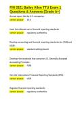 FIN 3321 Bailey Allen TTU Exam 1 Questions & Answers &lpar;Grade A&plus;&rpar;&period;docx&NewLine;&NewLine;