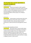 TTU BLAW Test 4 Exam Questions & Answers &lpar;Grade A&plus;&rpar;&period;docx&NewLine;&NewLine;