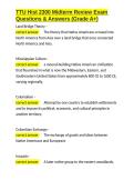 TTU Hist 2300 Midterm Review Exam Questions & Answers &lpar;Grade A&plus;&rpar;&period;docx&NewLine;&NewLine;