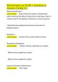 Biomechanics ttu EXAM 1 Questions & Answers &lpar;Grade A&plus;&rpar;&period;docx&NewLine;&NewLine;