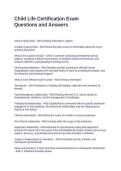 Child Life Certification Exam Questions and Answers