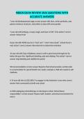NBSCN EXAM REVIEW 2026 QUESTIONS WITH ACCURATE ANSWERS