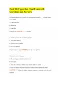 Basic Refrigeration Final Exam with Questions and Answers