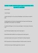 SCHOOL NURSE CERTIFICATION EXAM QUESTIONS WITH ACCURATE ANSWERS