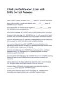 Child Life Certification Exam with 100&percnt; Correct Answers