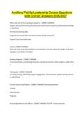 Auxiliary Flotilla Leadership Course Questions with Correct Answers 2026-2027