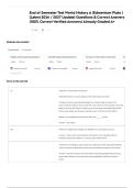 End of Semester Test World History A &lpar;Edmentum Plato &rpar; &lpar;Latest 2026 &sol; 2027 Update&rpar; Questions & Correct Answers &lpar;100&percnt; Correct Verified Answers&rpar; Already Graded A&plus;