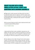 HEART FAILURE WITH ATRIAL&NewLine;FIBRILLATION ACTUAL SCRIPT 2026&NewLine;QUESTIONS WITH ANSWERS GRADED A&plus;