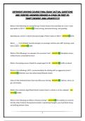 DEFENSIVE DRIVING COURSE FINAL EXAM &vert;ACTUAL QUESTIONS AND VERIFIED ANSWERS&vert;GRADED A&plus;&vert;PASS ON FIRST ATTEMPT&vert;NEWEST 2026 UPDATE&excl;&excl;&excl;&excl;&excl;&excl;&excl;