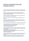 Child Life Certification Exam with Complete Solutions