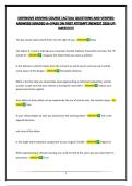 DEFENSIVE DRIVING COURSE &vert;ACTUAL QUESTIONS AND VERIFIED ANSWERS&vert;GRADED A&plus;&vert;PASS ON FIRST ATTEMPT&vert;NEWEST 2026 UPDATE&excl;&excl;&excl;&excl;&excl;&excl;&excl;
