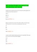 BSN 246 Hesi Health Assessment Exam with Questions and Answers