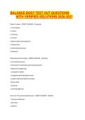 BALANCE BODY TEST OUT QUESTIONS WITH VERIFIED SOLUTIONS 2026-2027