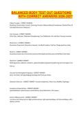 BALANCED BODY TEST OUT QUESTIONS WITH CORRECT ANSWERS 2026-2027
