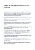 Child Life Practice Certification Exam-Graded A