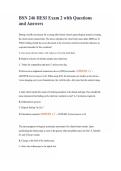 BSN 246 HESI Exam 2 with Questions and Answers