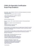 Child Life Specialist Certification Exam Prep-Graded AChild Life Specialist Certification Exam Prep-Graded A