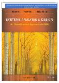 Systems Analysis and Design 5th Edition Test Bank - Object-Oriented Approach &lpar;Full Q&A&rpar;