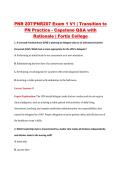 PNR207 Exam 1 V1&ndash;V3 &vert; PNR 207 Exam 1 V1&ndash;V3 &vert; Transition to PN Practice &ndash; Capstone &vert; Fortis College &vert; Complete Exam Bundle with Detailed Verified Answers