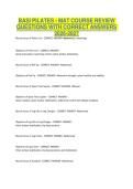 BASI PILATES - MAT COURSE REVIEW QUESTIONS WITH CORRECT ANSWERS 2026-2027