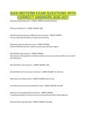 BASI MIDTERM EXAM QUESTIONS WITH CORRECT ANSWERS 2026-2027