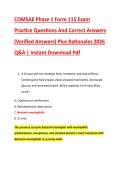 COMSAE Phase 1 Form 115 Exam &NewLine;Practice Questions And Correct Answers &NewLine;&lpar;Verified Answers&rpar; Plus Rationales 2026 &NewLine;Q&A &vert; Instant Download Pdf 
