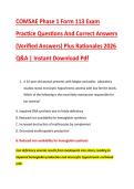 COMSAE Phase 1 Form 113 Exam &NewLine;Practice Questions And Correct Answers &NewLine;&lpar;Verified Answers&rpar; Plus Rationales 2026 &NewLine;Q&A &vert; Instant Download Pdf 
