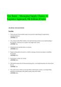 Test Bank Managing Supply Chains&colon; A Logistics Approach 9th Edition Coyle A&plus;